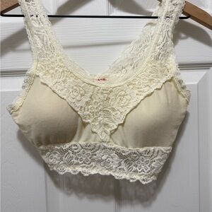 Altar'd State Cream Lace Bralette